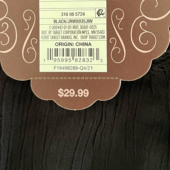 New Knox Rose top short sleeve eyelet peasant cotton black - Picture 15 of 16